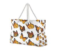 famyily Beau sac fourre-tout marron robuste avec poches latérales Sac de plage Sac de plage Sac de piscine, sac de travail, sac de courses