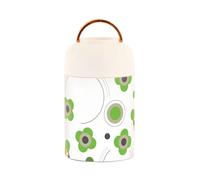 famyily Bee Green Flower Good Luck Récipients alimentaires isolés sous vide en acier inoxydable pour déjeuner avec cuillère pour homme café 500 ml