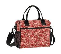 famyily Boîte à déjeuner « Merry Christmas » pour homme, sac à déjeuner réglable, robuste, avec bandoulière, sac fourre-tout pour femme, infirmière, université