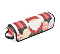 famyily Étui de voyage 2 en 1 pour fer à friser avec coussinet résistant à la chaleur, imperméable, portable, ouvert et plat, pour fer à lisser, fer à friser, sèche-cheveux, nain de Pâques et œufs