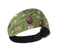 famyily Frais Java Prune Fruit Vert Vert Antidérapant Large Bandeau élastique pour femme pour le maquillage Yoga Tennis GymColorful Chien Teckel Étoiles