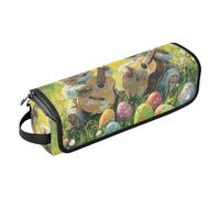 famyily Hot Hair Tools Sac de voyage et tapis résistant à la chaleur avec fermeture éclair Étui de transport portable pour fer à lisser, fer à friser, sèche-cheveux, lapin mignon guitare de Pâques