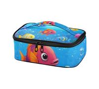 famyily Petit sac à déjeuner isotherme pour femme Motif poissons tropicaux Bleu