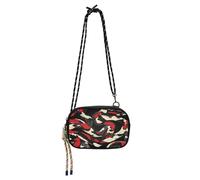 famyily Petit sac à main pratique pour homme avec fentes pour cartes de crédit, sac à main Walk the Dog - Imprimé léopard bordeaux, Peau de serpent rouge noir