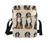 famyily Sac à bandoulière mignon pour homme et femme, sangle réglable pour sports de plein air, sports de plein air - Bonne santé, esthétique, chiens beige