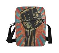 famyily Sac à bandoulière pour homme - Bandoulière réglable pour sports de plein air - Illustration de poing de protestation