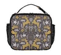 famyily Sac à déjeuner « Merry Christmas » (165) pour filles, avec double fermeture éclair, pour homme, bandoulière amovible, sac à déjeuner rectangulaire pour l'école, l'université