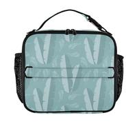 famyily Sacs à déjeuner tropicaux bleus et verts pour homme - Boîte à déjeuner portable étanche pour femme - Garde les aliments au chaud - Refroidisseur thermique pour l'école/pique-nique