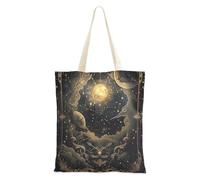 famyily Sacs en toile noir et or pour tarot astrologie sacs à provisions pour anniversaire sac fourre-tout pas cher