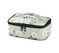 famyily Summer Green Little Flowers Decorative Men Lunch Bag Soft Cooler Bag Insulated Lunch Box for Work loncheras térmicas para Mujer