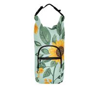 famyily Sunny Sunflowers - Porte-bouteille d'eau à bandoulière avec fleurs jaunes - Gain de place - Porte-bouteille isotherme - Accessoires pour bouteille d'eau - Convient aux bouteilles de 590 ml,