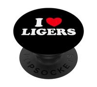 Fan Amusant et Mignon I Love Liger Lion Tiger Hybrid Mix Animal PopSockets PopGrip Adhésif