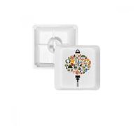 Fan Butterfly Taiji Teapot Mountain PBT Keycaps pour Clavier mécanique Blanc OEM sans Marquage R3 Multicolore