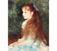 FAN C. Pierre-Auguste Renoir - Portrait De Mademoiselle Irene Cahen D'Anvers 1880 Tableau Reproduction sur Toile Roulée 50X60 cm - Portrait Peintures Impressions pour Mur