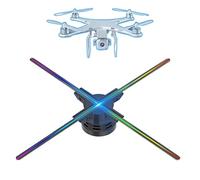 Fan d’Hologramme 3D, 15.74 "Affichage de Ventilateur d'hologramme 3D Mural WiFi LED Signe Lecteur de Lampe holographique 224 Bandes de LED pour Les magasins Professionnels, Les magasins, Les Vacances