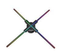 Fan d’hologramme 3D Machine De Publicité Holographique 3D À Œil Nu Lumière LED Imagerie Aérienne Rotative Contrôle WiFi Écran De Ventilateur Projecteur Holographique pour les enseignes de magasin d'af