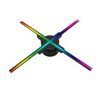 Fan d’hologramme 3D Mise à jour de 5 0CM 4 Ventilateur de ventilateur de ventilateur de ventilateur avec l'écran de publicité hologramme 3D de commande wifi LED Fan Imagerie holographique for les vaca