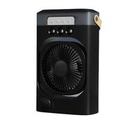 Fan De Bureau Rechargeable De Refroidissement À Air Portable Avec 3 Vitesses Réglables Et Éclairage LED Pour La Chambre Ou Le Bureau Utiliser USB Rechargeable Humidificateur Ventilateur
