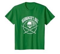 Fan de Concert de Heavy Metal Headbanger avec Ball Skull Rocker T-Shirt, Enfant, Vert Kelly, 6 Ans