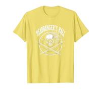 Fan de Concert de Heavy Metal Headbanger avec Ball Skull Rocker T-Shirt, Homme, Citron, M