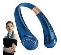 Fan de cou personnel, ventilateur de refroidissement du cou - USB 360 degrés Rechargeable Fan sans coule de cou,Souffleur de visage portable tranquille à double tête, réglable à 3 vitesses pour les fe