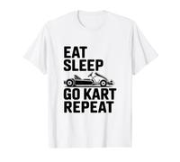 Fan de Course Amusant Eat Sleep Go Kart Repeat T-Shirt Graphique avec Valeur