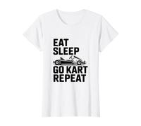 Fan de Course Amusant Eat Sleep Go Kart Repeat T-Shirt Graphique avec Valeur