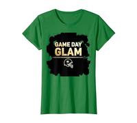 Fan de Football Game Day Glam Royalty T-Shirt, Femme, Vert Kelly, XS