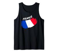 Fan De La France Drapeau Français en Coups De Pinceau Débardeur
