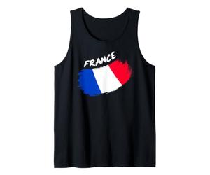 Fan De La France Drapeau Français en Coups De Pinceau Débardeur