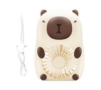 Fan De Longe - Fan De Poche Capybara | Fan De Poche Portable 8x6x11cm | Pratique Pour Utiliser Un Appareil De Refroidissement Personnel, Refroidisseur De Nourriture De Bureau | Accessoires Sympas Pour