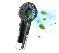 Fan De Poche - Ventilateur À Main De Brume À Main | Portable De Batterie Rechargeable | 180 ° Pliable Avec Un Clip Métallique USB | Fan D'eau Personnelle Pour Le Camping De Voyages Femmes D'ex