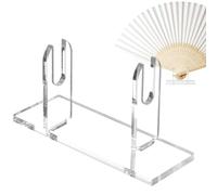 Fan Display Stand, Acrylic Hand Fan Holder, Clear Folding Fans Organizer, Cooling Tool Display Rack, Stage Prop Stands, Ideal for Store Home Decoration, 4,33 x 1,57 x 2,36 pouces