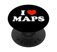 Fan du Livre géographique « I Love Maps Funny Atlas » avec Globe Navigate PopSockets PopGrip Adhésif