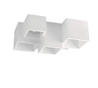 Fan Europe Foster - Plafonnier à peindre en plâtre, blanc, GU10