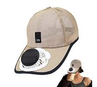 Fan Hat - Fishing Hat with New breathable mesh cap, rechargeable fan cap