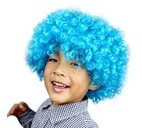 Fan Kids Perruque de cheveux colorés tressés style clown football afro Masquerade Disco Afro