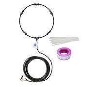 Fan Mister Kit - Ventilateur de nébulisation portable avec télécommande, ventilateurs de refroidissement extérieur, purification de l'air, tuyau de 8 mètres, pulvérisateur multi- pour chenil
