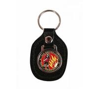 Fan-O-Menal Porte-Clés Cuir avec Motif - Wir Sauver Leben - GR. Ca. 5x7cm - 02342 - Porte-Clé Sapeurs-Pompiers