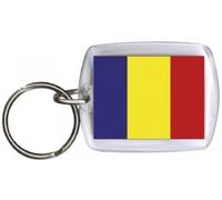 Fan-O-Menal Porte-Clés - Roumanie - GR. Ca. 4x5cm - 81134 Drapeau Pendentif WM Pays