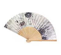 Fan Pocket Vintage Chinese Flower Dance Hand Held Folding Tools & Improvement Happy Anniversary Banner And (C, taille unique)
