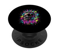 Fan Punk Skull Rock Rock Lover Heavy Metal Rock N Roll Rock PopSockets PopGrip Adhésif