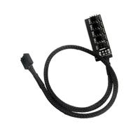 Fan Splitter - 4 Pin PWM Fan Hub | PC Cooling Speed Controller | 4 Pin PWM Fan Hub with 35cm Connection Cable, PC Chassis Fan Splitter for Multiple Fan Power Supply and Motherboard Temperatu