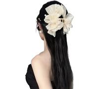 Fan Tassel Hair Claw Clip, Strass funkelnde Bowknot Hai Haarspangen, doppelseitige Mesh Bubble Grip Clip Styling Zubehör (E,Freie Größe)