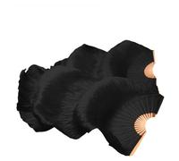 Fan Veil Soie,Voile De Danse Orientale Éventails en soie naturelle de danse du ventre rayonne 1 pièce for gaucher ou droitier Couleur noire 180*90cm Fait main(1pc Right-Royal silk,3_230X90CM)