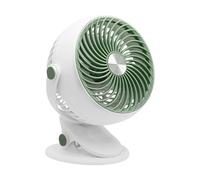 Fan with Clip, Rechargeable Desk Air Cooler, 7.68x6.69 Inches, 5 Speed Settings Adjustable Tilt, Compact Portable Design, Clamp on Quiet Fan for Camping Travel Tent Bedroom Use