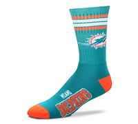 Fanatics Chaussettes pour pieds nus NFL Stripe Team Sock Socks, Miami Dolphins, 43-48