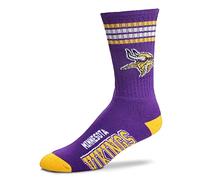 Fanatics Chaussettes pour pieds nus NFL Stripe Team Sock Socks, Minnesota Vikings, 37-42