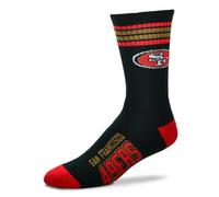 Fanatics Chaussettes pour pieds nus NFL Stripe Team Sock Socks, San Francisco 49ERS, 37-42