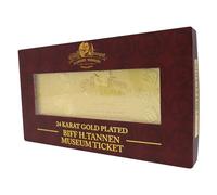 Fanattik Back to The Future - Biff Tannen - Ticket Plaqué Or Collector 24k